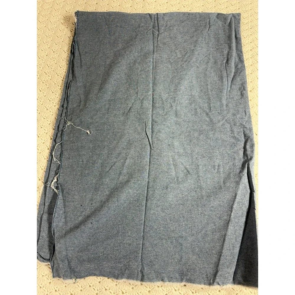 Vintage Lightweight Indigo Cotton Chambray Denim  76” X 56” 2 Yds Medium Blue